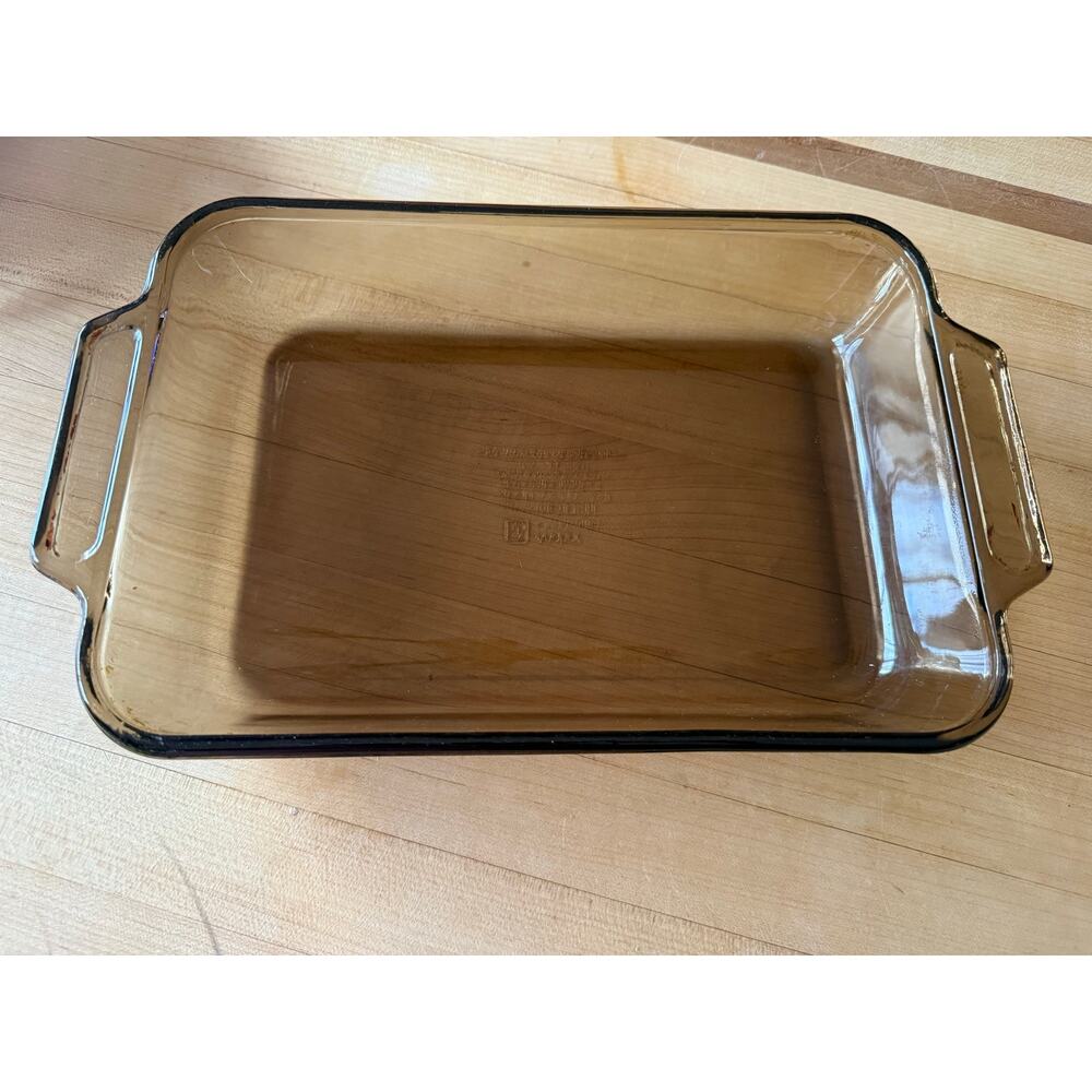 Anchor Ovenware Baking Dish Amber 8 x 11.5 x 2 Inches #1031 2quart